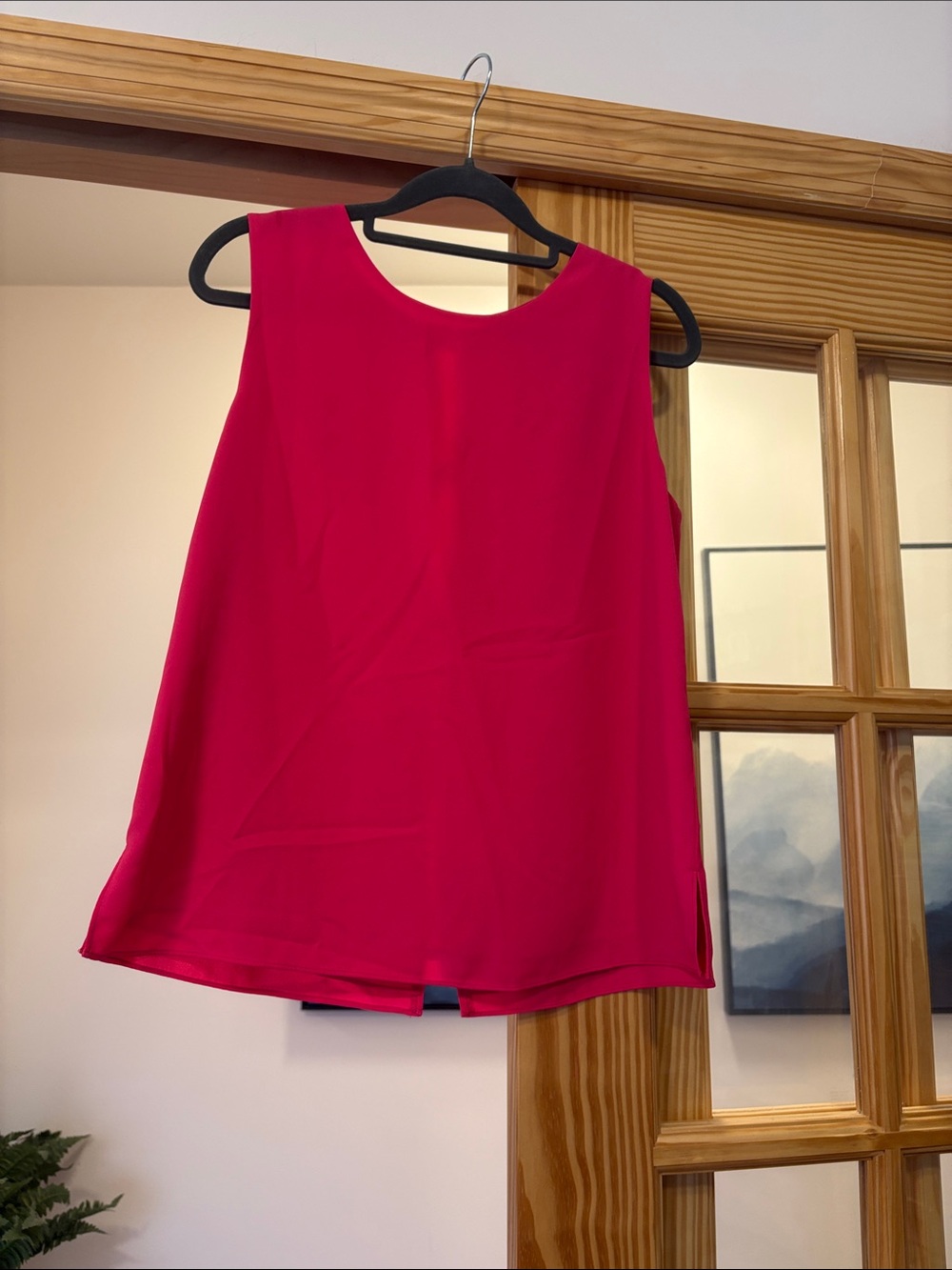 cooper & ella Sleeveless Shell Tank in Bright Fuchsia